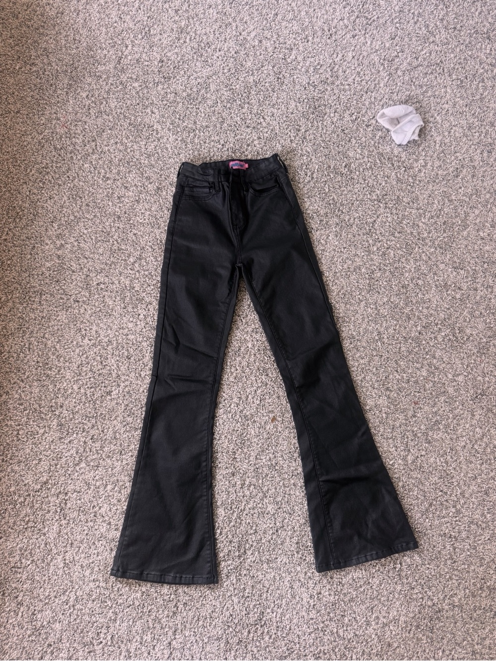 Edikted Black Jeans with Pink Logo Tag